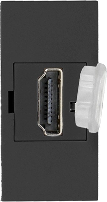Picture of Orno NOEN HDMI, gniazdo moduowe 22,5x45mm HDMI z zalepk zabezpieczajc, czarne