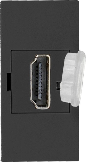 Picture of Orno NOEN HDMI, gniazdo moduowe 22,5x45mm HDMI z zalepk zabezpieczajc, czarne