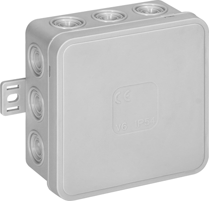 Picture of Orno Puszka n/t CLICK, IP54, 12 przepustów, 85x85x41mm, szara,OR-JB-13803/G