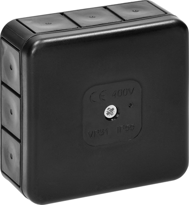 Attēls no Orno Puszka n/t PRO, IP55, 400V, 12 przepustów, 85x85x37mm, czarna,OR-JB-13807/B