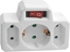 Picture of Orno Rozganik 1x2P+Z (Schuko), 2x2P/II z wcznikiem, biay