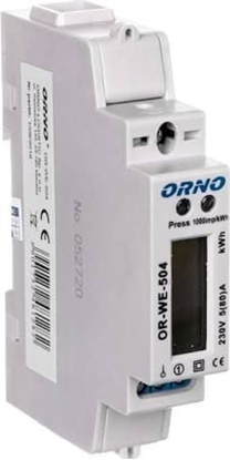 Изображение Orno Wskanik zuycia energii elektrycznej 1-fazowy 80A 230V port RS-485 z wywietlaczem LCD (OR-WE-504)