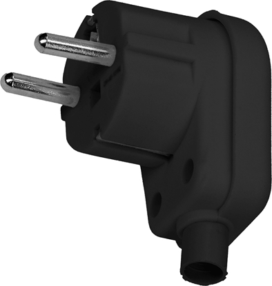 Изображение Orno Wtyczka ktowa, Uni-Schuko, rozbieralna, czarna