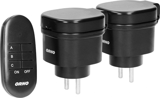 Изображение Orno Zestaw bezprzewodowych mini gniazd sterowanych pilotem 2+1, IP44 , wersja Schuko
