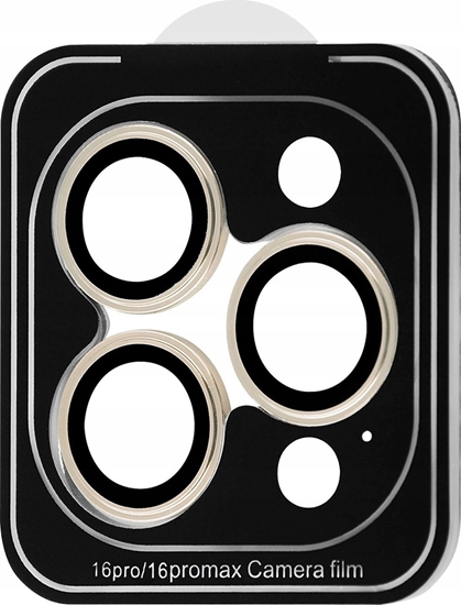 Изображение Osona Szko Hartowane 9h Na Obiektyw Aparat Do Iphone 16 Pro / 16 Pro Max - Zoty / Cppaip16pm19