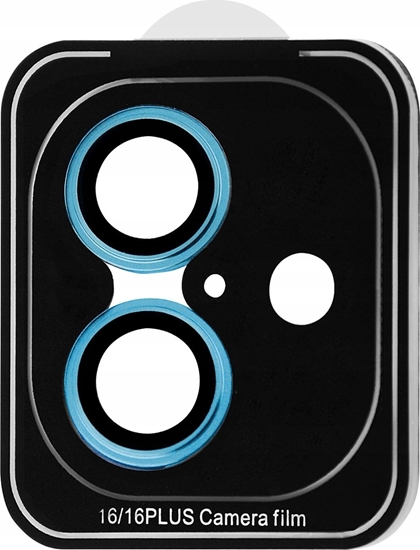 Picture of Osona Szko Hartowane 9h Na Obiektyw Aparat Iphone 16 / 16 Plus - Niebieski / Cppaip16pl08