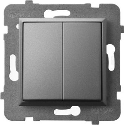 Изображение Ospel Aria cznik dwugrupowy wiecznikowy szary mat (P-2U/m/70)