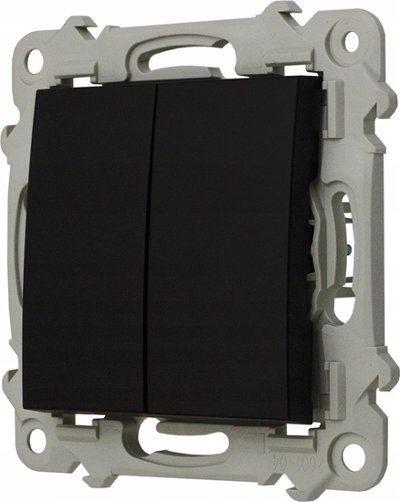 Изображение Ospel cznik dwugrupowy wiecznikowy Ospel Szafir P-2Z/m/33 czarny metalik