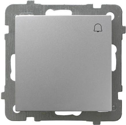 Изображение Ospel cznik dzwonek AS pojedynczy zwierny srebrny (P-6G/m/18)