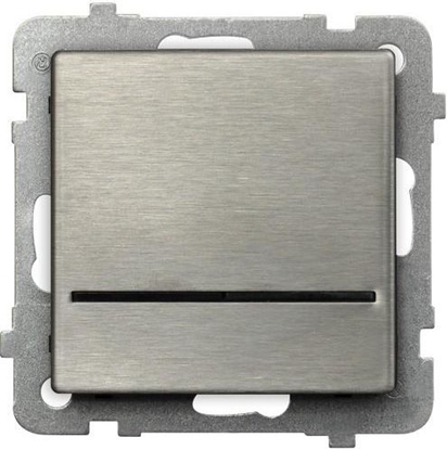 Изображение Ospel cznik jednobiegunowy Sonata 16AX IP20 z podwietleniem stal inox (P-1RMS/m/37)