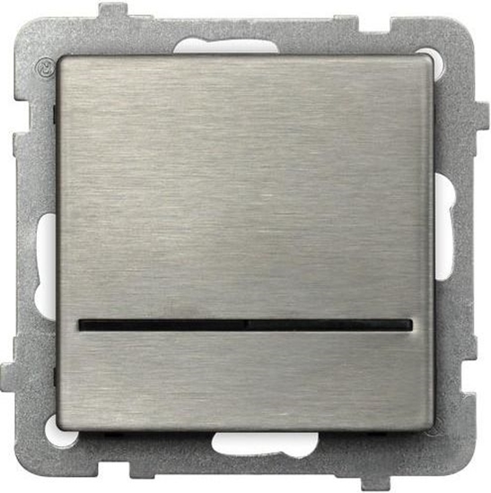 Изображение Ospel cznik jednobiegunowy Sonata 16AX IP20 z podwietleniem stal inox (P-1RMS/m/37)