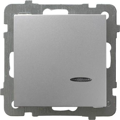 Picture of Ospel cznik Jednobiegunowy z podwietleniem pomaraczowym / Srebrny AS OSPEL