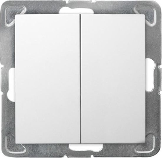 Picture of Ospel cznik krzyowy Ospel Impresja P-19Y/m/00 podtynkowy podwójny 16AX 250V