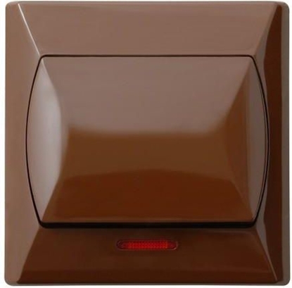 Изображение Ospel cznik pojedynczy Akcent z podwietleniem brzowy (P-1AS/24)