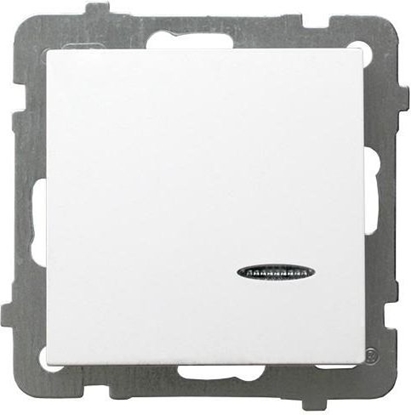 Изображение Ospel cznik pojedynczy AS z podwietleniem biay (P-1GS/m/00)