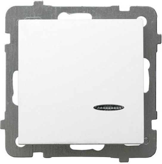 Изображение Ospel cznik pojedynczy AS z podwietleniem biay (P-1GS/m/00)