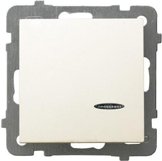 Изображение Ospel cznik pojedynczy AS z podwietleniem ecru (P-1GS/m/27)