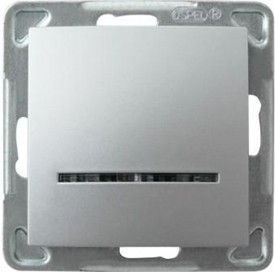 Изображение Ospel cznik pojedynczy Impresja z podwietleniem srebrny (P-1YS/m/18)