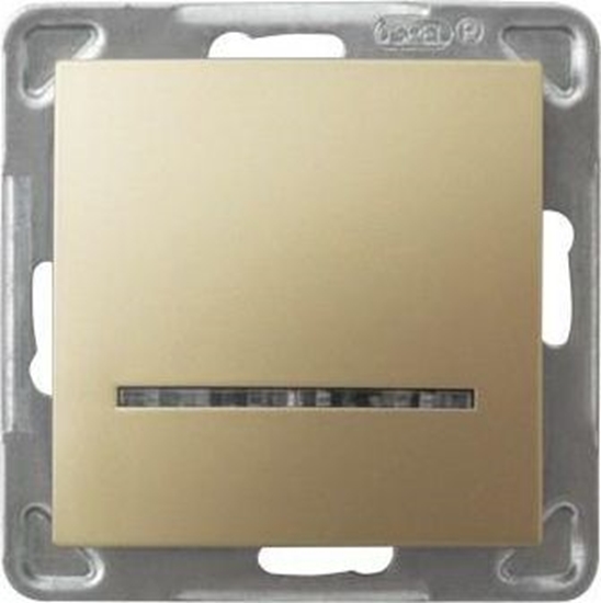 Изображение Ospel cznik pojedynczy Impresja z podwietleniem zoty metalik (P-1YS/m/28)
