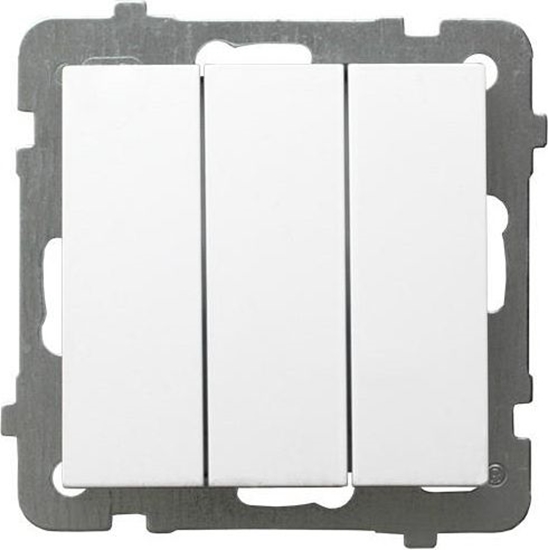 Изображение Ospel cznik potrójny AS 10AX 250V biay (P-13G/m/00)