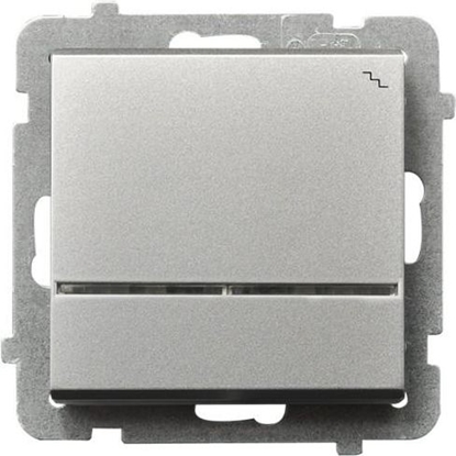 Изображение Ospel cznik schodowy Sonata pojedynczy 16AX IP20 srebro mat (P-3R/m/38)