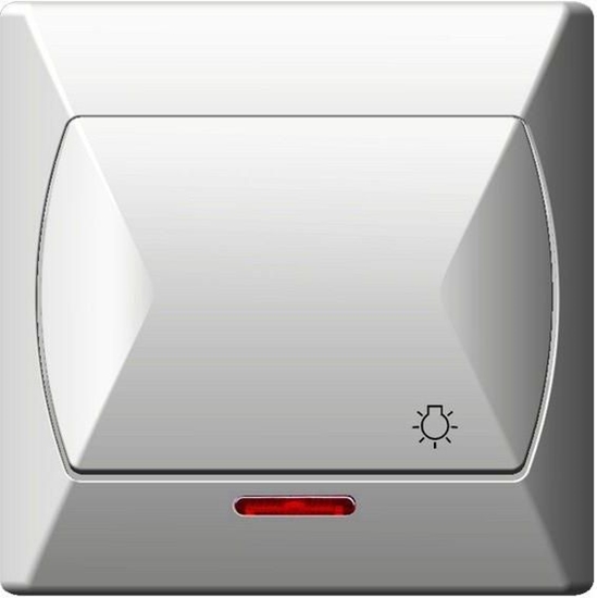 Изображение Ospel cznik wiato Akcent pojedynczy z podwietleniem biay (P-5AS/00)