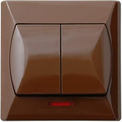 Изображение Ospel cznik wiecznikowy Akcent podwójny z podwietleniem brzowy (P-2AS/24)