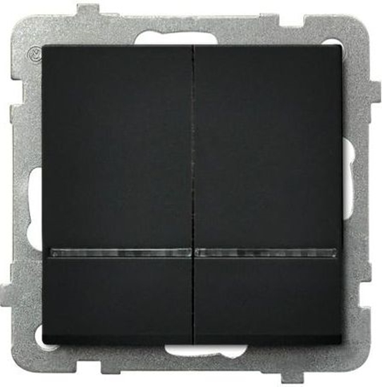 Picture of Ospel cznik wiecznikowy Sonata 16AX IP20 z podwietleniem czarny metalik (P-2RS/m/33)