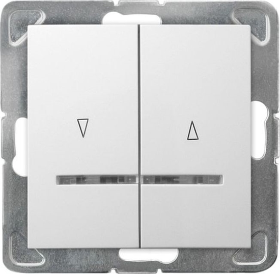 Picture of Ospel IMPRESJA cznik aluzjowy z podwietleniem /z blokad mechaniczn/ biay P-7YBS/m/00