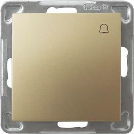 Picture of Ospel Przycisk dzwonek Impresja zoty metalik (P-6Y/m/28)