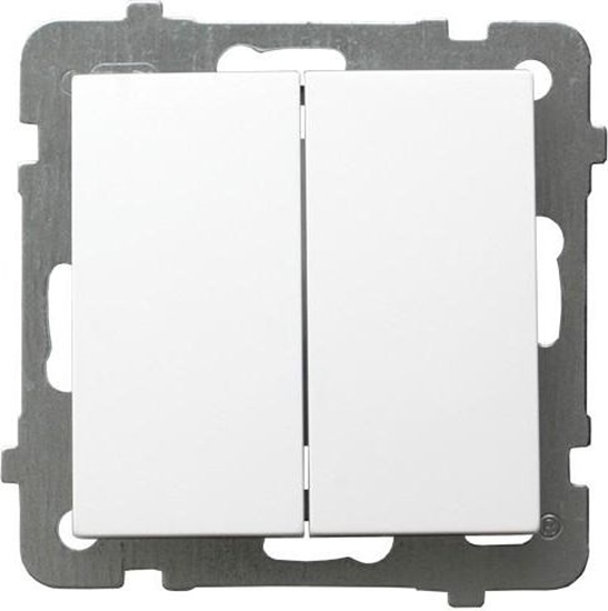 Picture of Ospel Przycisk podwójny AS zwierny biay (P-17G/m/00)