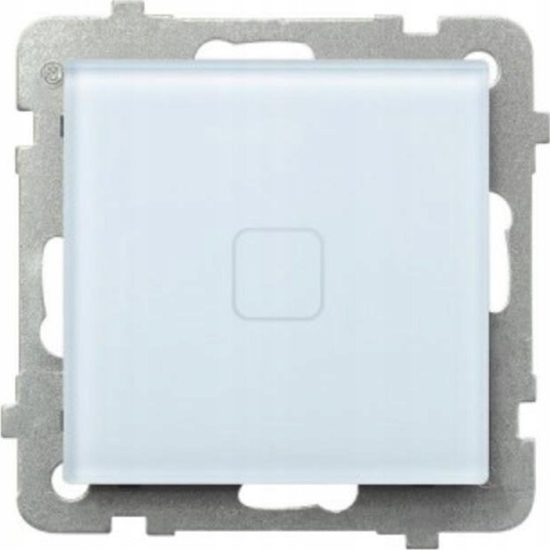 Picture of Ospel Przycisk pojedynczy dotykowy Ospel Sonata Touch PD-21RS/M/31 z podwietleniem 10AX 230V biae szko