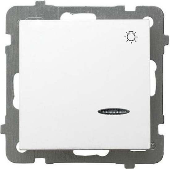 Picture of Ospel Przycisk wiato AS z podwietleniem biay (P-5GS/m/00)