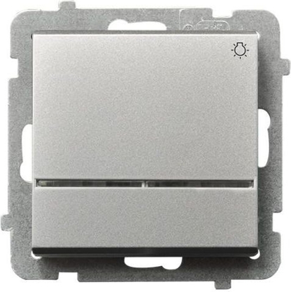 Attēls no Ospel Przycisk wiato Sonata 10AX IP20 z podwietleniem srebro mat (P-5RS/m/38)