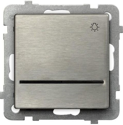 Attēls no Ospel Przycisk wiato Sonata 10AX IP20 z podwietleniem stal inox (P-5RMS/m/37)