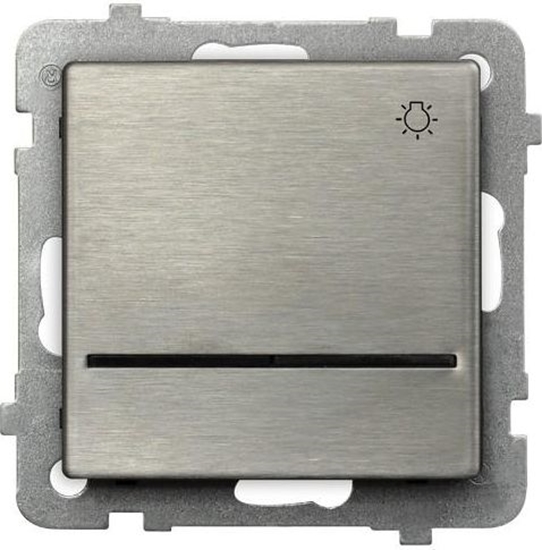Picture of Ospel Przycisk wiato Sonata 10AX IP20 z podwietleniem stal inox (P-5RMS/m/37)