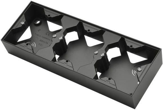 Изображение Ospel SONATA Puszka natynkowa potrójna czarny metalik (PNP-3R/33)