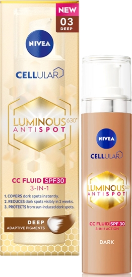 Picture of Osram NIVEA LUMINOUS PRZECIW PRZEBARWIENIOM KREM CC SPF 30, ODCIE 03/DEEP 40 ml