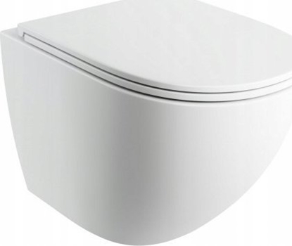 Изображение OTTAWA COMFORT miska toaletowa wiszca z desk wolnoopadajc, 54 x 37 cm; Kolor: biay mat (BM)