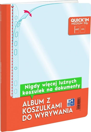 Изображение Oxford Album OXFORD z koszulkami krystalicznymi do wyrywania A4 60k 50mic krystaliczny 400136890
