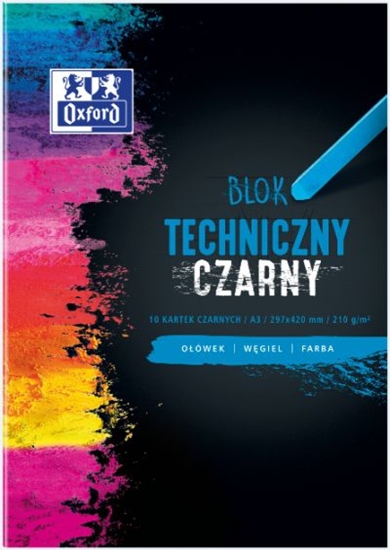 Изображение Oxford Blok techniczny A3 10k czarny