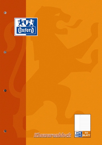 Picture of Oxford Klausurenblock Schule 5er Pack A4 liniert