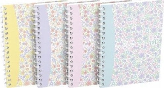Picture of Oxford Zeszyt A6/50K kratka Floral (10szt) OXFORD