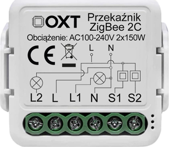 Picture of OXT Modu OXT mini przekanik 2 obwody ZigBee TUYA