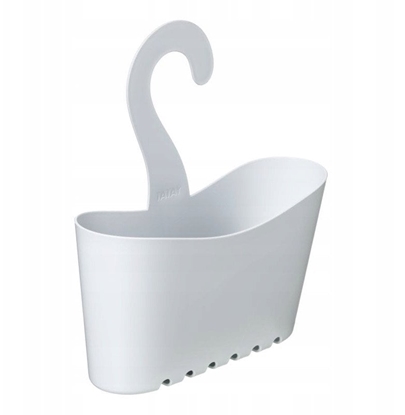 Attēls no Pakarinams vannas istabas multifunkcionals plauktins 25x9x28cm balts 8411801237953