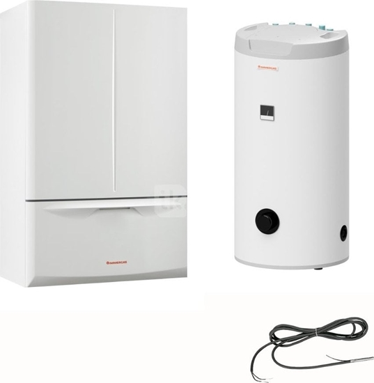 Изображение Pakiet 1-fun.kondens. wersja standard - kocio EXTRA 24 + zasobnik UBS100V3 + sonda kontaktowakoty wiszce