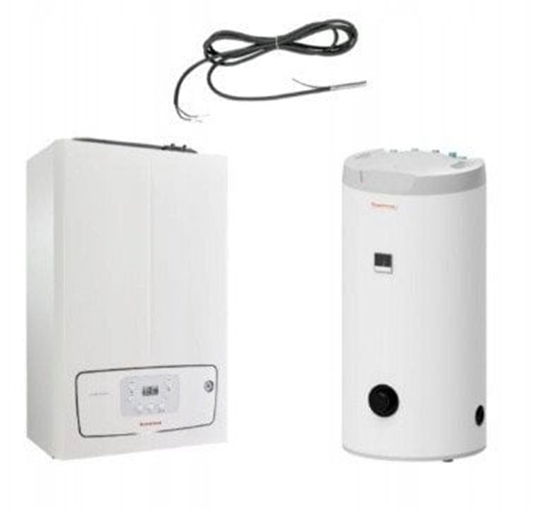 Изображение Pakiet 1-fun.kondens. wersja standard - kocio TERA 24 + zasobnik UBS160V3 + sonda kontaktowakoty wiszce