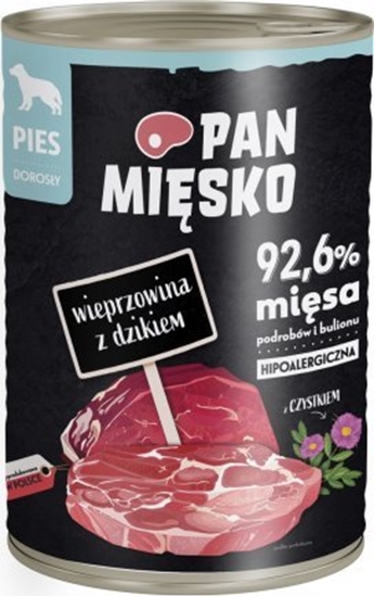 Picture of Pan Misko Karma mokra dla psa Wieprzowina z dzikiem  (dorosy) 400g
