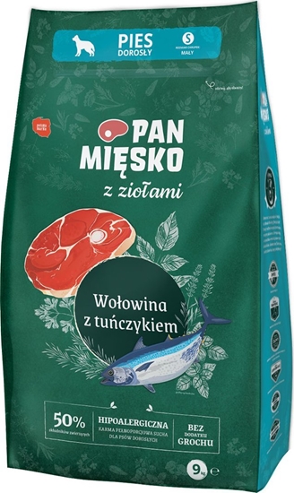 Изображение Pan Misko Z Zioami Woowina z tuczykiem (dorosy) chrupki S 9kg