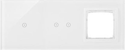 Picture of Panel dotykowy Kontakt-Simon 54 Touch DSTR3120/70 trzy moduy jedno pole dotykowe dwa pola dotykowe poziome otwór na osprzt biaa pera